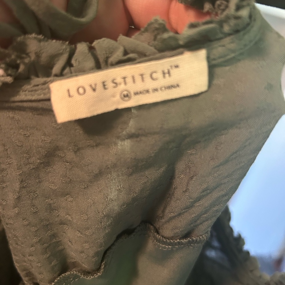 Green Love stitch dress - Picture 2 of 2